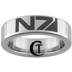 6mm Pipe Tungsten N7 Mass Effect Design Ring.