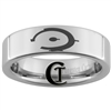 6mm Pipe Tungsten Carbide Halo Ring Logo Design