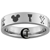 6mm Pipe Tungsten Carbide Kingdom Hearts Design