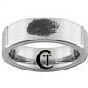 6mm Pipe Tungsten Carbide Fingerprint Design