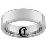 7mm Beveled Tungsten Carbide Ring