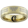 7mm Gold Beveled Tungsten Carbide Zelda Design