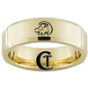 7mm Gold Beveled Tungsten Carbide Lion King Simba Design