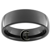 7mm Black Dome Tungsten Carbide Ring