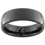 7mm Black Dome Tungsten Carbide Ring