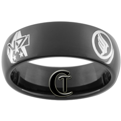 7mm Black Dome Tungsten Carbide Mass Effect Design