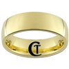 7mm Gold Dome Tungsten Carbide Ring