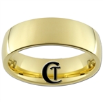 7mm Gold Dome Tungsten Carbide Ring