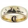 7mm Gold Dome Tungsten Carbide Hunting Wildlife Design