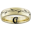 7mm Gold Dome Tungsten Carbide Barbwire Ring Design.