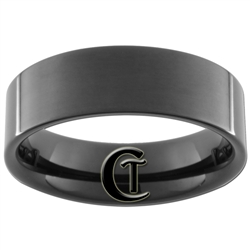 7mm Black Pipe Tungsten Carbide Ring