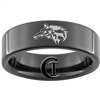 7mm Black Pipe Tungsten Legend of Zelda Link Wolf Designed Polished Ring