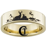 7mm Gold PipeTungsten Carbide Wildlife Hunting Design