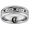 8mm Beveled Tungsten Carbide Celtic Design