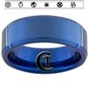 8mm Blue Beveled Tungsten New Avengers Design