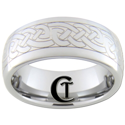 8mm Dome Tungsten Carbide Celtic Design