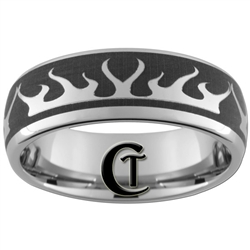 8mm Dome Tungsten Carbide Flames RIng Design