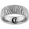 8mm Dome Tungsten Carbide Zebra Design