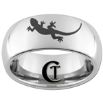 8mm Dome Tungsten Carbide Gecko Design