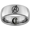 8mm Dome Tungsten Carbide Avengers Design