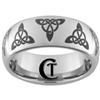 8mm Dome Tungsten Carbide Celtic Triangles Design