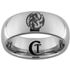 8mm Dome Tungsten Carbide Dragon Yin Yang Design Ring.