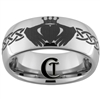 8mm Dome Tungsten Carbide Claddagh Design