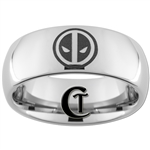 8mm Dome Tungsten Carbide Deadpool Ring Design