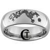 8mm Dome Tungsten Carbide Dragon Star Design Ring.