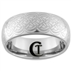 8mm Dome Tungsten Carbide Lasered Celtic Ring Design