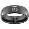 8mm Black Dome Tungsten Carbide Police Design