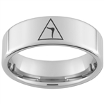 8mm Pipe Tungsten Carbide Masonic Design