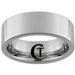 8mm Pipe Tungsten Carbide Polished Ring