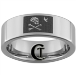 8mm Pipe Tungsten Carbide Pirate Flag Design