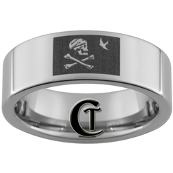 8mm Pipe Tungsten Carbide Pirate Flag Design