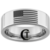 8mm Pipe Tungsten Carbide America Flag Ring Design