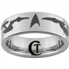 8mm Pipe Tungsten Carbide Star Trek Design