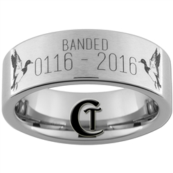 Build Your Own Custom 8mm Pipe Tungsten Carbide Duck Band Ring