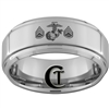 9mm One-Step Pipe Beveled Tungsten Carbide MARINES Symbol & Staff Sergeant Design.