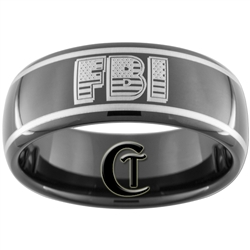 9mm Black Dome Tungsten Carbide FBI Design