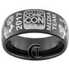 9mm Black DomeTungsten Carbide 2017 Salt Lake Comic Con Media Team Ring