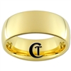 9mm Gold Dome Tungsten Carbide Ring