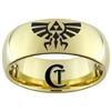 9mm Gold Dome Tungsten Carbide Legend Of Zelda Design