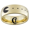 9mm Gold Dome Tungsten Carbide PAC-MAN Design