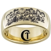 9mm Dome Gold Tungsten Carbide Peanuts Design Ring