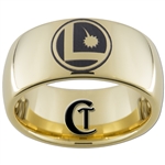 9mm Gold Dome Tungsten Carbide Custom Legion Design