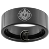 9mm Black Pipe Tungsten Carbide Firefighter IAFF Design