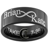 Build Your Own Custom 9mm Black Pipe Tungsten Carbide Infinity Symbol Names Design Ring