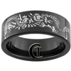 9mm Black Pipe Tungsten Carbide Dragon Phoenix Design
