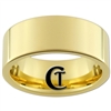 9mm Gold Pipe Tungsten Carbide Ring